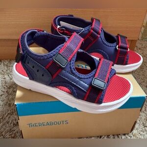 Thereabouts Toddler Boys Lil Ryder Adjustable Strap Flat Navy Sandals size 10